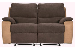 HOME Lucerne Large Fabric Recliner Sofa - Chocolate